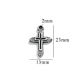 Silver vintage cross pendant with dimensions 23mm by 13mm for stainless steel necklace - Style 32