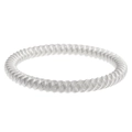 Vintage silver multi-layer stretch bracelet featuring coiled wire and spring spiral texture - Silver - Small Twist Pattern (WG-0141)