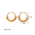 18k gold plated stainless steel mesh chain hoop earrings 2.7cm diameter 6.8g weight - Woven Round Style (AJ290-A)
