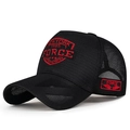 Gorra trucker negra de malla con bordado rojo New York 1985 para protección solar de verano - Ajustable / Negro con bordado rojo