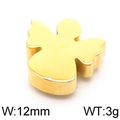 Goldener Cartoon-Engelsanhänger mit Spiegel-Finish und einer Breite von 12 mm - Goldstil (KLJ5552-Z)