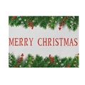 Christmas place mat with Merry Christmas text and festive pine needle design - CD27-29 (Grey Merry Christmas Garland)