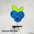 Cute blueberry hair clip with blue berries and green leaves for party and face washing - Blueberry Hair Clip