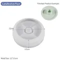 Ronde siliconen mal voor kandelaars en hars opbergbakjes, DIY, diameter van 12 cm - Rond Glad
