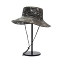 Sombrero de sol camuflaje marrón oscuro con ala ancha y barbuquejo ajustable - Talla única / Camuflaje Gris