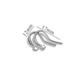 Silver stainless steel earring hooks in 17x12mm size for DIY jewelry making - Style 4 / Steel