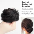 Natural human hair fishtail braid headband in dark brown, 8cm diameter and 16.5g weight - Human Hair Ring / Natural Black
