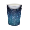 Disposable starry sky paper cups for galaxy themed space birthday party decorations - Starry Sky Paper Cup