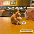 Stacked capybara resin figures with orange accessory and GOOD MOOD packaging box - Orange Head Stacking