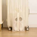 Φορητή μπεζ τσάντα παπουτσιών από πλέγμα με λαβή για ταξίδια και γυμναστήριο - Μικρό / Μπεζ