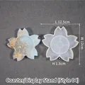 Cherry blossom silicone resin mold with gold foil resin coaster 12.5x12x1.5cm - Cherry Blossom Coaster