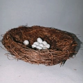 Artificial rattan bird nest with speckled eggs for Easter window decoration - 35CM Rattan Bird Nest