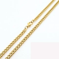 Classic 18K gold-plated stainless steel Cuban link necklace with secure lobster clasp - 4mm