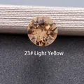 23# Light Yellow round brilliant cut zircon gemstone for DIY earring jewelry making - 6.2MM / Light Citrine (23#)