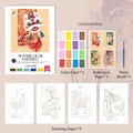 Aquarell-Malset im chinesischen Stil mit Pinseln, Farbkarten und vier Löwentanz-Vorlagen - Chinesischer Stil Löwe