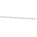 Silver stainless steel cross link chain for DIY jewelry making, unit size 14x5mm - Steel Color Cross Chain 5mm