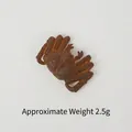 Miniatuur PVC krabmodel in donker roodbruin, 3x2 cm voor creatieve voedsel rekwisieten - 3cm / Cyaan