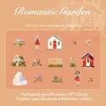 Romantic Garden PET floral stickers with gold foil details for planner decoration - Romantic Garden