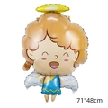 Cartoon angel foil balloon for baby birthday decor, 71x48cm size for party decoration - Angel Baby Boy