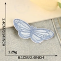 Self-adhesive butterfly embroidery patch in shades of blue for clothing decoration - Dark Blue Butterfly