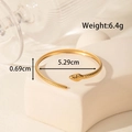 Elegant gold stainless steel snake open bracelet with minimalist hollow design for women - Slim Snake Design