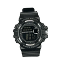 Montre de sport numérique noire étanche HK-336 avec écran multifonction et alarme - Ensaché Par Défaut / Argent Noir