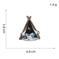 Detail of embroidered outdoor tent patch with dimensions 5.8cm x 4.8cm and weight 1.4g - Style 15/Outdoor Tent