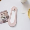 Calcetines invisibles de seda de hielo beige ultrafinos con borde de silicona antideslizante - Talla única / Rosa Claro