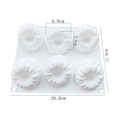 White 6-cavity spiral silicone mold for mousse and pudding, 20x17cm baking tray - 6-Cavity Raspberry