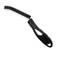 Brosse de nettoyage de fentes à manche noir courbé et poils durs pour carrelage - Brosse faucille à manche noir et poils noirs