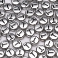 DIY 4x7mm silver acrylic letter T beads with black engraved finish for jewelry making - Letter T