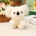 Adorable white koala plush toy with soft fluffy fur and cute black nose for children - 13cm / Single Style / White
