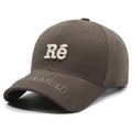 Gorra de béisbol de algodón gris oscuro con bordado Ré y letras laterales de VERSION - Ajustable / Gris