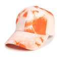 Stylish tie-dye gradient baseball cap in orange and white with a structured hard top - Adjustable / Orange