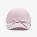 Quick-dry light pink baseball cap for women featuring a sweet bow tie decoration - Pink / Adjustable