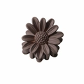 Small daisy hair claw clip in dark brown with a matte finish and vintage floral design - 4cm Matte Deep Coffee