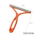Manual orange hair remover tool with 13x14cm size for pet fur and clothes cleaning - Orange