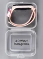 Pink cartoon character LED watch for kids with silicone strap and storage case - LED Watch Box