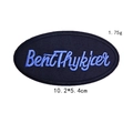 Μπλε οβάλ κεντητό επίραμμα Bent Thykjcer για DIY διακόσμηση ρούχων - GZ-3180 Στυλ (10.2x5.4cm)