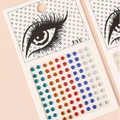 Autocollants de strass en acrylique coloré pour maquillage des yeux et du visage - Ensemble 5 Couleurs