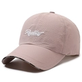 Gorra de béisbol de malla en rosa pálido con bordado Redleaf y agujeros transpirables - Ajustable / Rosa - Estilo Redleaf