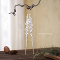 Set of 2 clear acrylic icicle ornaments hanging on a branch, 26cm height for Christmas - Icicle WL2022-70 (26cm) 2Pcs Set