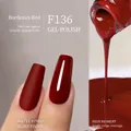 Vernis gel végétal F136 Rouge Bordeaux avec finitions mate et brillante - F136 Rouge Bordeaux