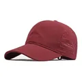 Casquette de baseball séchage rapide rouge foncé avec aérations latérales mesh - Bordeaux