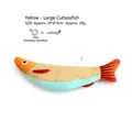 Realistic scimitar fish catnip toy in orange and blue plush with built-in sound box - Yellow Hairtail Fish