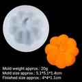Pumpkin silicone mold for Halloween fondant and baking with 5.1x5.1x1.4cm dimensions - 1#B474 Pumpkin / Clear