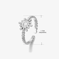 Silver sunflower adjustable star ring made of stainless steel with 1.7cm diameter - Steel Color (259 Style) / 1.7cm (Adjustable)