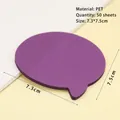 Lila Sprechblase transparente PET Haftnotizen, 50 Blatt wasserdichte Notizblöcke - Violette Sprechblase 50 Blatt
