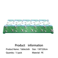 Tovaglia a tema calcio per festa di compleanno in plastica PE sportiva da 130x220 cm - Tovaglie