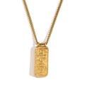 18K vergulde roestvrijstalen ketting met gehamerde 999 nummer tarot hanger voor dames - Digitale Tarotkaart-Goud-999